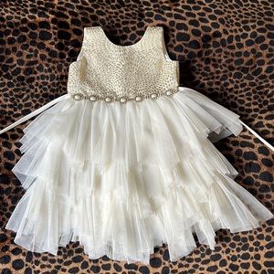 American Princess ( cream, off white, and Gold dress )